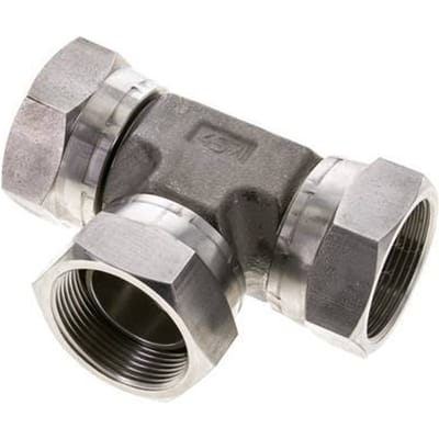 T-koppeling G1 1/2'' Binnendraad RVS Hydrauliek 125bar (1756.25psi)