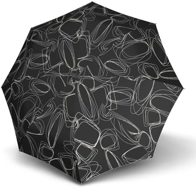 Knirps Paraplu T.200 Medium Duomatic Pure Black Zwart