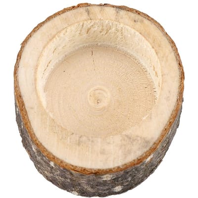 Hout Hout Stapel Kaarsenhouder Standaard Kandelaar Log Bloempot Ornament Decor Type 1 beige