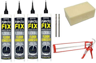 Floor Fix Pro Injectielijm starterset 4x 300 ml - tegelinjectielijm voor holle & losse tegels