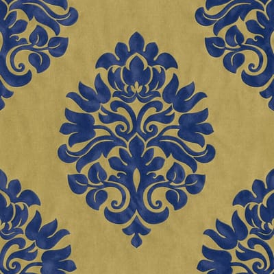 Blauw goud barok behang ornamenten klassiek 545722