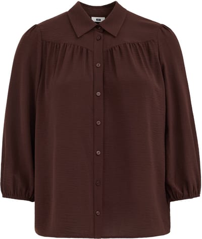 WE Fashion Damems blouse met driekwart mouwen - Curve