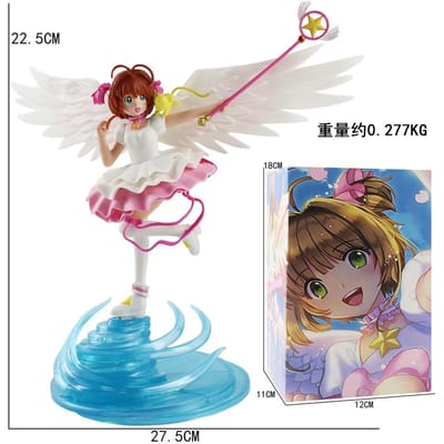 Anime Card Captor Figuur KINOMOTO SAKURA Model Speelgoed Cadeau Verzameling Actiefiguur 23CM PVC Sakura Card Chapter Verzamelen Cadeaus With box white