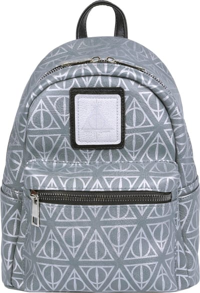 Harry Potter Deathly Hallows - Zilveren, kaki leren rugzak