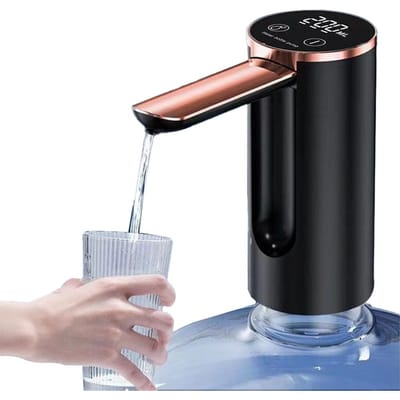 Automatische waterdispenser met selectie van waterhoeveelheid Elektrische opvouwbare waterpomp voor universeel zwart