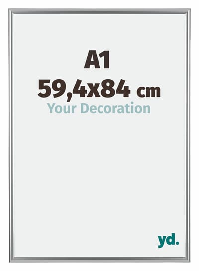 Your Decoration - Fotolijst A1 59,4x84 cm - Kunststof - Zilver - Bordeaux
