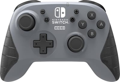 Hori Draadloze Pro Controller - Officieel Gelicenseerd - Nintendo Switch + Lite - Grijs