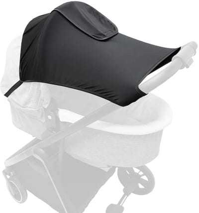 Kinderwagen Zonnescherm - Zonnescherm voor kinderwagens - Zonnedoek Kinderwagen - Zonnekap - Buggy accessoire - Zonnedoek Wandelwagen - Met Kijkvenster - Zonbescherming - Regen - Wind - Universeel - Eenvoudig te bevestigen