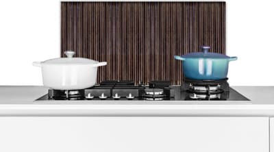 Spatscherm keuken 60x30 cm - Kookplaat achterwand Golfplaat - Roest print - Industrieel - Patronen - Muurbeschermer - Spatwand fornuis - Hoogwaardig aluminium