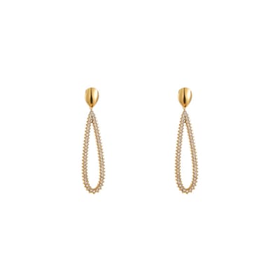 Go Dutch Label Oorknoppen Shiny Oval Dangle Goud