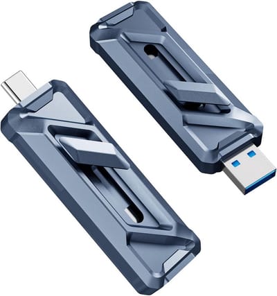 Externe 1TB SSD met Hoge Snelheid 2050MB/s, USB 3.2 Gen2x2 Type-C en Type-A