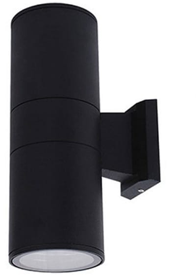 LED Tuinverlichting - Buitenlamp - Magnolia 3 - Wand - Aluminium Mat Zwart - E27 - Rond