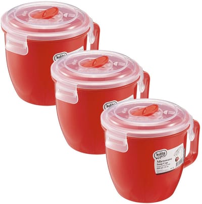 Hobby Life Magnetron beker - 3x - 620 ml - voedsel opwarmen - 8.5 x 11 cm