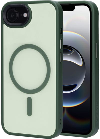 Mobiparts hoesje geschikt voor Apple iPhone 16e Apple iPhone 17e - Hardcover - MagSafe - Groen