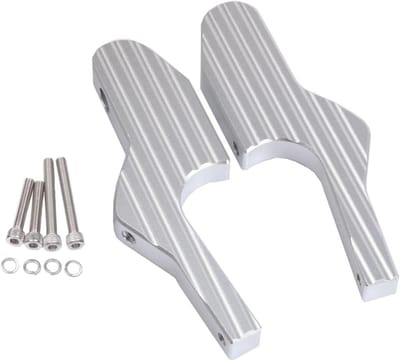 Motorfiets Voetsteunen - Voetsteun Verlengingen - Comfortabel Rijden - Antislip Aluminium - 5 cm Verhoging - Zilver