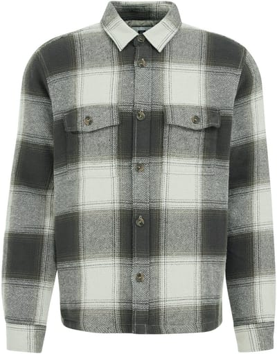 We Fashion Overshirt Dark Green Size: S | Casual Shirts Outlet | Heren | Grijs