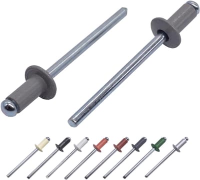 500x Aluminium Popnagels met Stalen Doorn 4.0x8mm, Koepelkop - Sterke Blindklinknagels