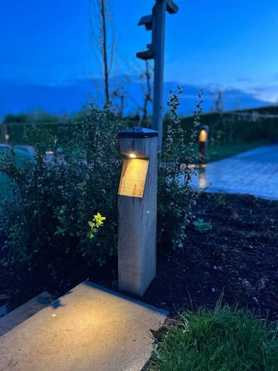Eiken Tuinlamp 'Classica' - Houten Buitenlamp voor Padverlichting - Landelijke Stijl