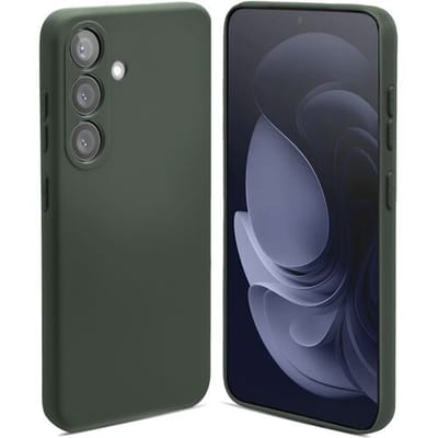 ShieldCase siliconen hoesje geschikt voor de Samsung Galaxy A55 hoesje - siliconen backcover - optimale bescherming (donkergroen)