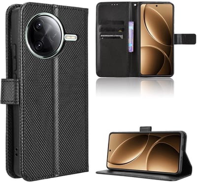 Dailygoods- Beschermhoes Schokbestendig - Portemonnee - 3 Kaartvakken - TPU Binnenhoes - Hoogwaardige Vezels - Geschikt voor Redmi K80/K80 Pro 5G - Telefoonhoes