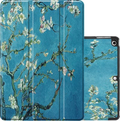 Hoes - Geschikt voor Apple iPad 7 (2019) - 10.2 inch - 7e Generatie - Dun & Stevig - Trifold Bookcase - Hard Cover - Hardcover Book Case - Tablet Hoesje - Bloesem