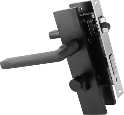 Deurslot - Kamerdeurslot Hendelset - Stille Toegang - Omkeerbaar Handvat - 3.5-4.5cm Deur - Zwart
