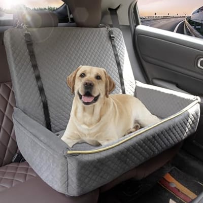 Hondenautostoeltje voor Grote en Middelgrote Honden met Antislip Bodem - Comfortabel en Veilig Hondenzitje voor Auto