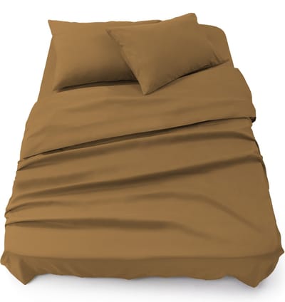 Blumtal 3-delige Set Bedlaken - Hoeslaken 135 x 190 x 30 cm - Laken 220 x 275 cm - 2 x Kussensloop 50 x 80 cm - Pumpkin Spice