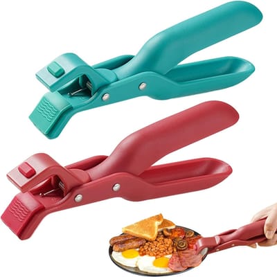 Peysaitr - Anti-verbrandingsklemmen voor schotels - Siliconen - Multifunctionele borden- en kommetjesklem - Anti-slip - Keukengerei - Groen/Rood - 2 stuks