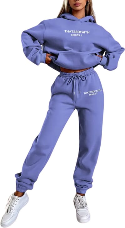 Livano Joggingpak Dames - Huispak - Trainingspak - Volwassenen - Capuchon - Jogging Pak - Joggingbroeken - Broek - Hoodie - Licht Paars - Maat S