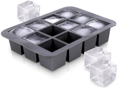 Moule à glaçons en silicone XXL 15,5 x 15,5 x 6 cm