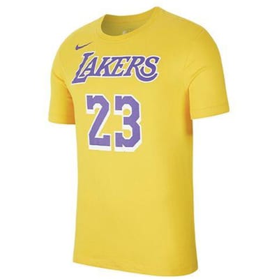 Nike Dri-FIT NBA Jersey T-shirt - Los Angeles Lakers LeBron James Heren Tops Geel AR4887-740 S yellow