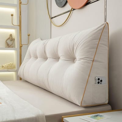 Driehoekig Wigkussen voor Bed en Bank - Zacht Ergonomisch Leeskussen voor Volwassenen en Kinderen