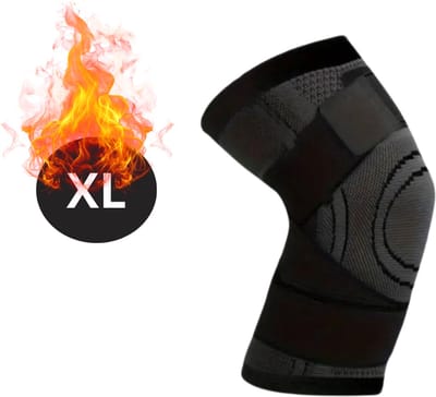 Nivard Kniebrace - Sportbrace Knie - Knee Sleeves - Knee Sleeves Powerlifting - Compressie Knie Brace - Knee Wraps - Knee Support - Dames - Heren - Comfortabel - Zwart - Maat XL