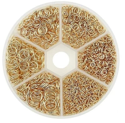 Sluitingen Sieraden Set - 880 Stuks - Ringetjes - KC Goud - 6 Maten - Kasey