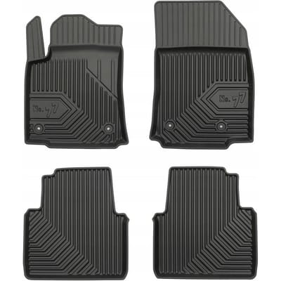 Frogum No.77 Automat / Vloermat - 3D Pasvorm - Geschikt voor Citroen C3 Aircross vanaf 2017 - TPE Rubber - 4-delig - Hoge Rand 4cm - Zwart