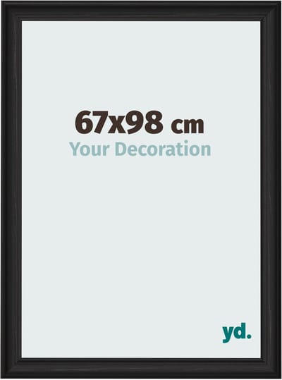 Your Decoration - Fotolijst 67x98 cm - MDF - Zwart Houtnerf - Lazio