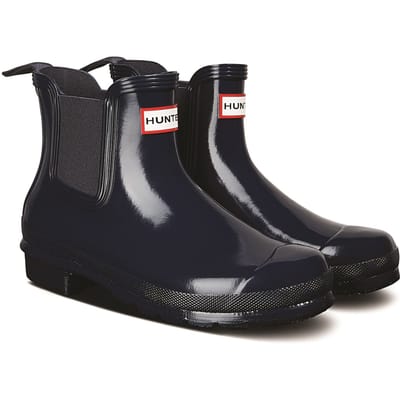 Hunter Original Chelsea Gloss Rubber Vrouwen Wellington Laarzen Navy