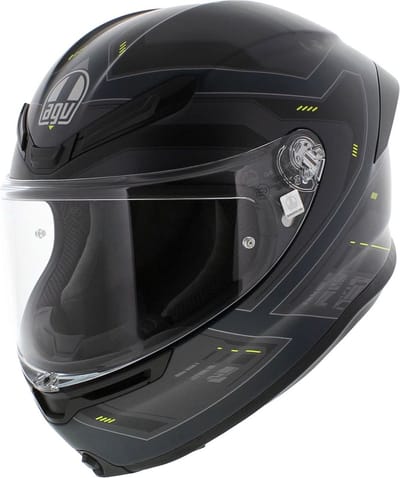 AGV K6 S E2206 Mplk Enhance Matt Grijs Geel Fluo Integraalhelm - Helm