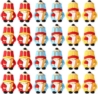 Dailygoods- Miniatuurkabouters 24 Stuks - Terug naar School Decoraties - PVC-Materiaal - Klaslokaal Decoratie - Tiny Schoolkabouters - Afmetingen 3,5 x 2,5 x 1,9 cm - Schooldecoratie