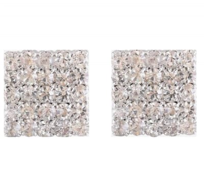 Clip oorbellen strass-1.5 cm