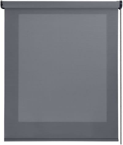 Storesdeco - Screen Premium rolgordijn met technische stof, 38 mm donkergrijs 60x250 cm