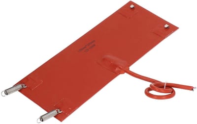 Dailygoods- Verwarmingsmat Snelle Verwarming - Flexibele Verwarmingsmat - Waterdicht Ontwerp - Vlamvertragend Siliconen - 300 x 120 mm - Geschikt voor Dieselvoertuigen - Verwarmingskussen