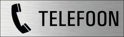 Telefoon deurbordje met zelfklevende strip