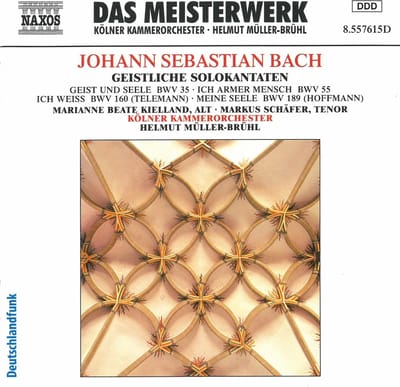 Marianne Beate Kielland, Markus Schäfer, Kölner Kammerorchester, Helmut Müller-Brühl - J.S. Bach: Sacred Cantatas For Alt And Ten (CD)