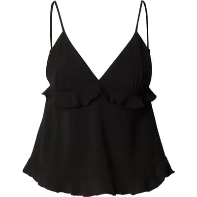Urban Classics - Ruffled Structured Cami Mouwloze top - XS - Zwart