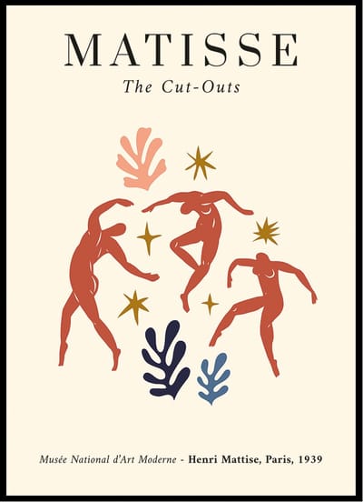 Poster Henri Matisse - 'The Dance' - Abstracte Kunst Print - Cut Outs - 50x70 cm