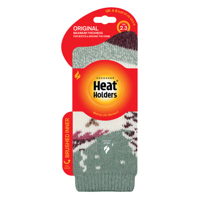 Heat Holders - Originele jacquard thermische sokken voor dames - Fawn landschap