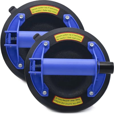 Professionele Vacuüm Zuignap Glaslifter 20 cm - Dubbele Pad voor Grote Tegels en Glas (2 Stuks)