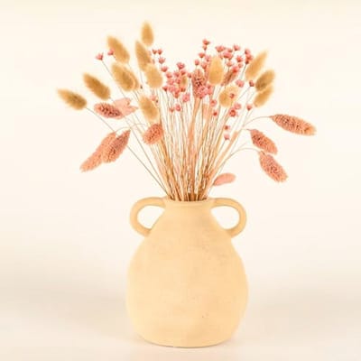 Set droogbloemen - 130 stelen voor stijlvolle decoratie - onderhoudsvriendelijk en duurzaam boeket voor bruiloft en tafeldecoratie
